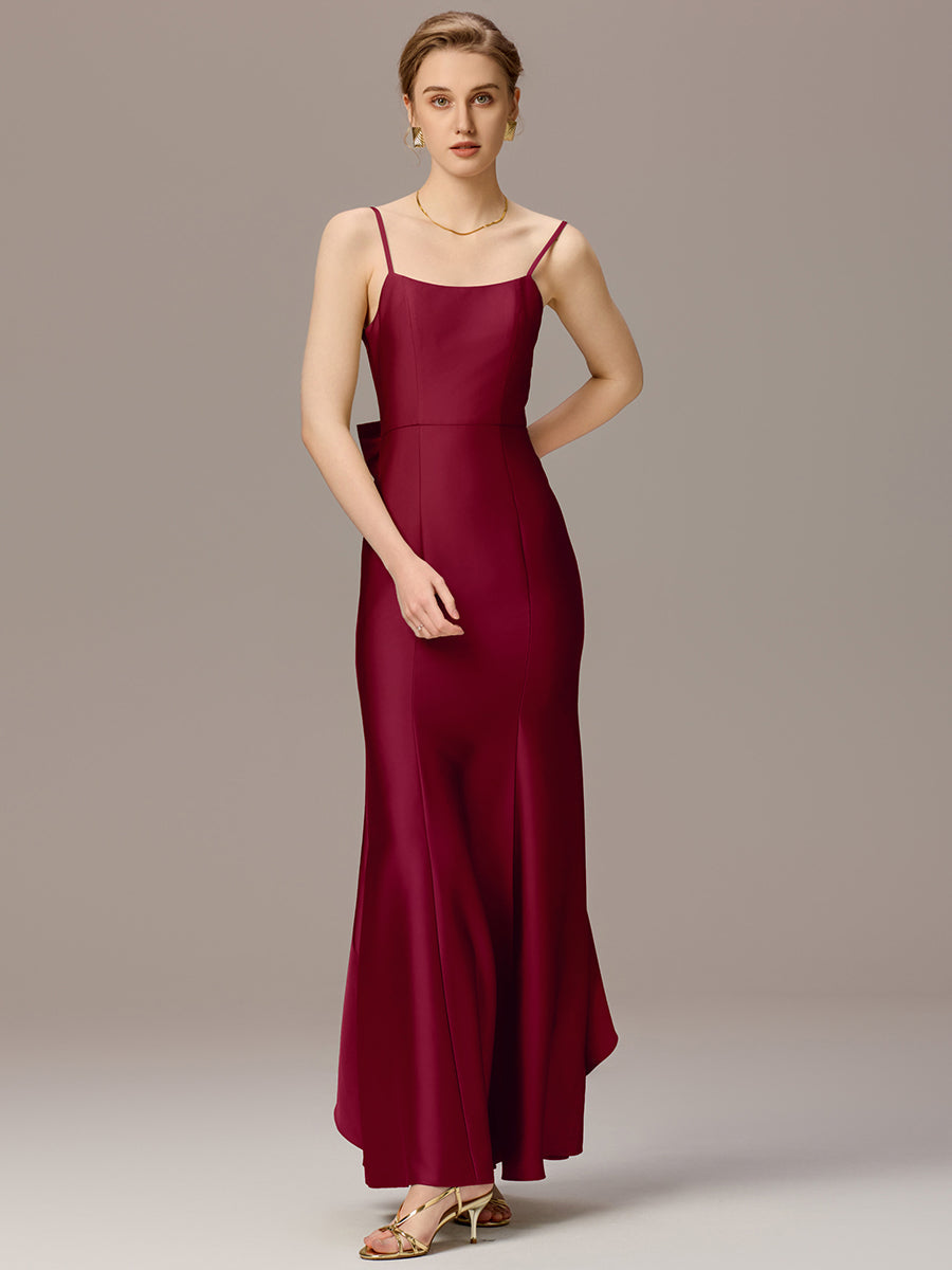 Color=Burgundy | Custom Made Sleeveless Square Neck Backless Mermaid Floor Length Dress with Bowknot Bridesmaid dresses-Burgundy 27