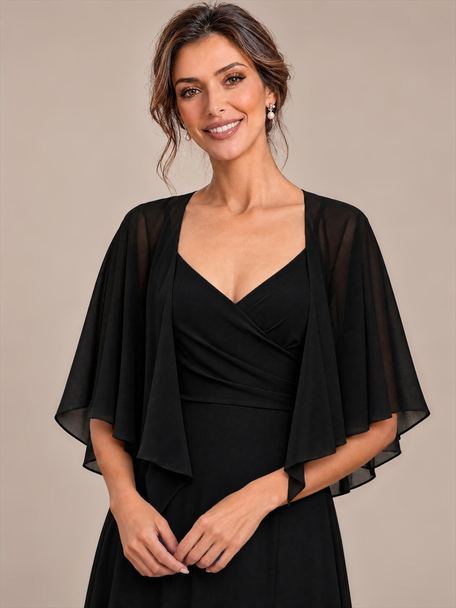 EA02750BK | Contemporary Eveningwear Elegant Design Shawl