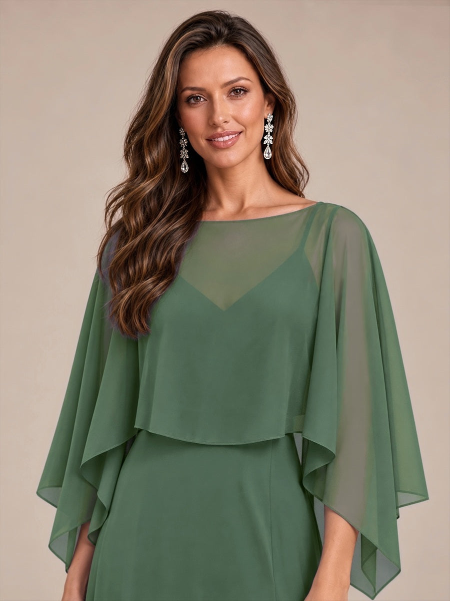 Color=Eucalyptus | Contemporary Eveningwear Product Detail Design Shawl - Eucalyptus