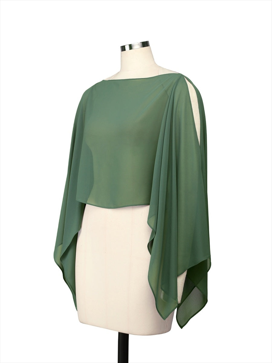 Color=Eucalyptus | Contemporary Eveningwear Product Detail Design Shawl - Eucalyptus