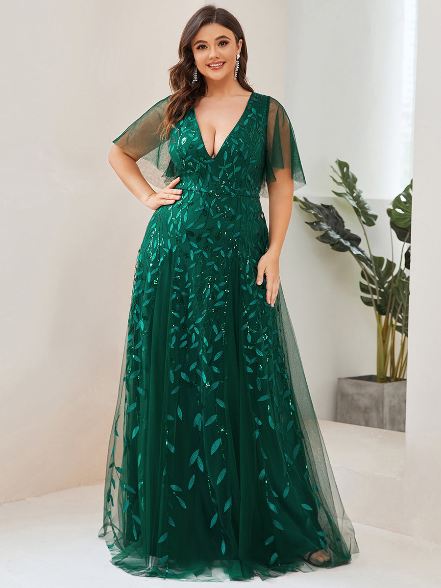 SMALAKAM Plus Size Mother Of The Groom Dress – Long Sleeve Lace V-Neck Evening Gown In Gold, Satin Fabric, US Size 24, Customizable