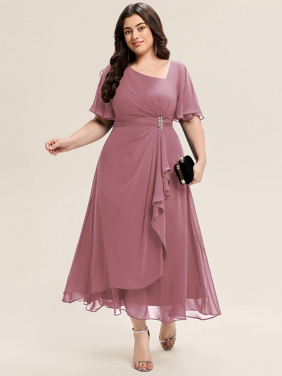 Color=Purple Orchid | Fast Delivery Short Sleeve Asymmetrical Rhinestone A-Line Midi Evening Dresses-Purple Orchid 26