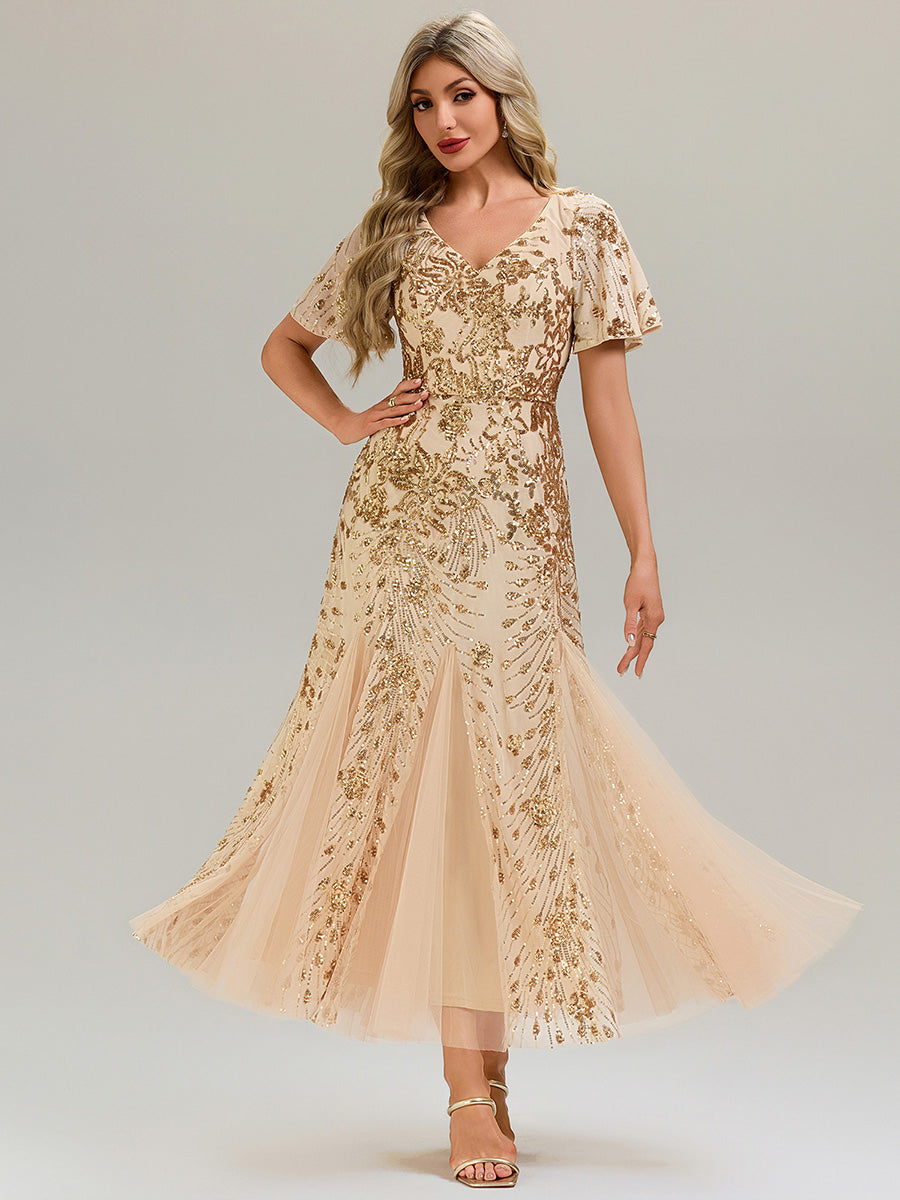 marbella sequin embellished scoop neck ruffle hem mini dress gold white christmas dresses Marbella Sequin Embellished Scoop Neck Ruffle Hem Mini Dress Gold Selfie Leslie