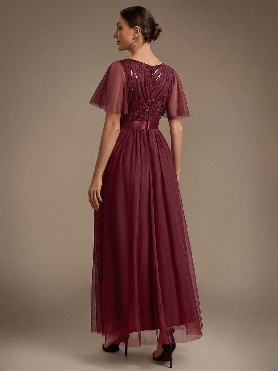 Wholesale Pricing Plus Size Ruffle Sleeve Tulle Sequin A-Line Round Neck Evening Dresses - EE02786BD-R2.jpg