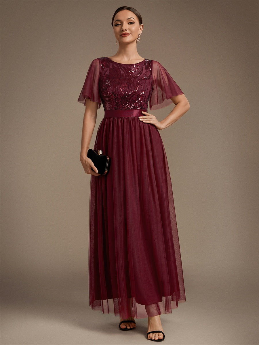 Wholesale Pricing Plus Size Ruffle Sleeve Tulle Sequin A-Line Round Neck Evening Dresses - EE02786BD-R4.jpg