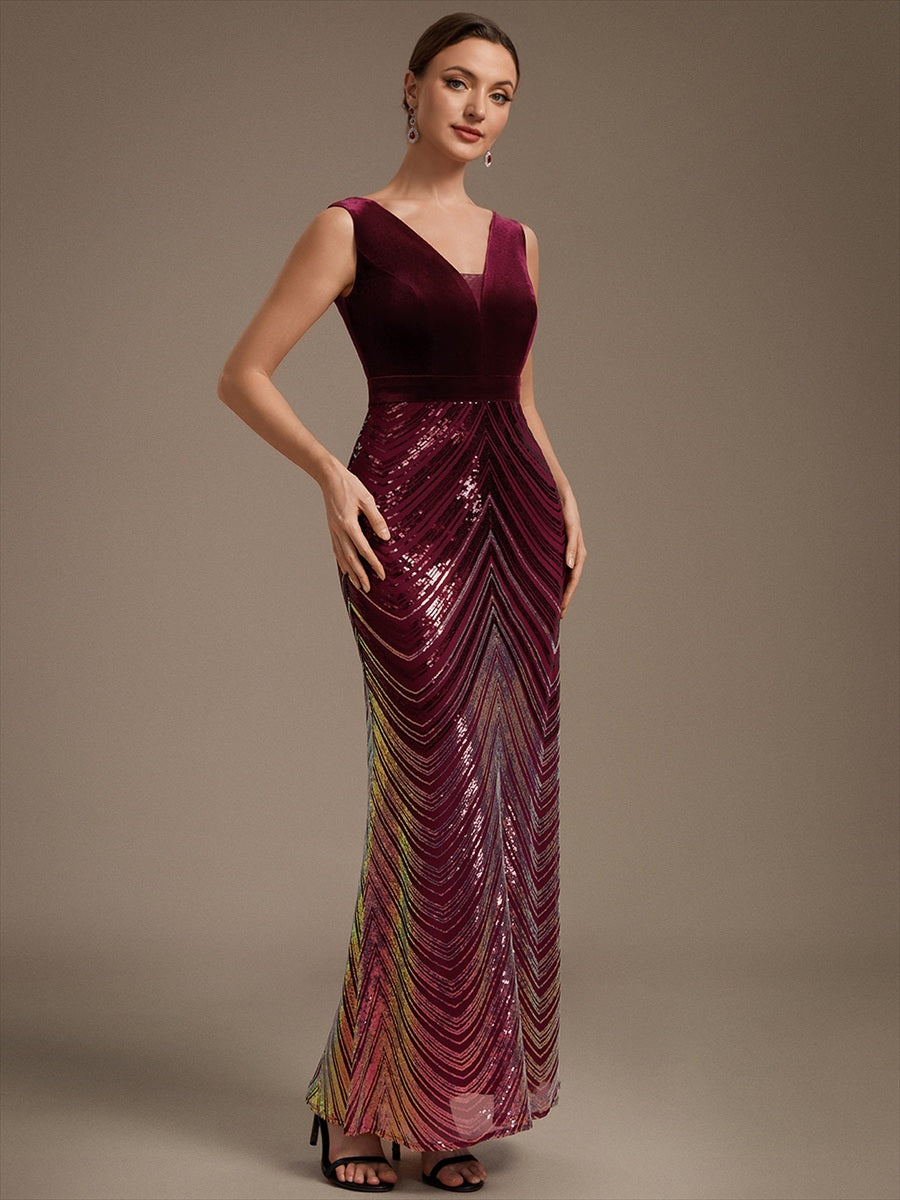 Fast Delivery Plus Size Sleeveless V-Neck Ombre Sequin Mermaid Maxi Evening Dresses - EE02788BD-R4.jpg