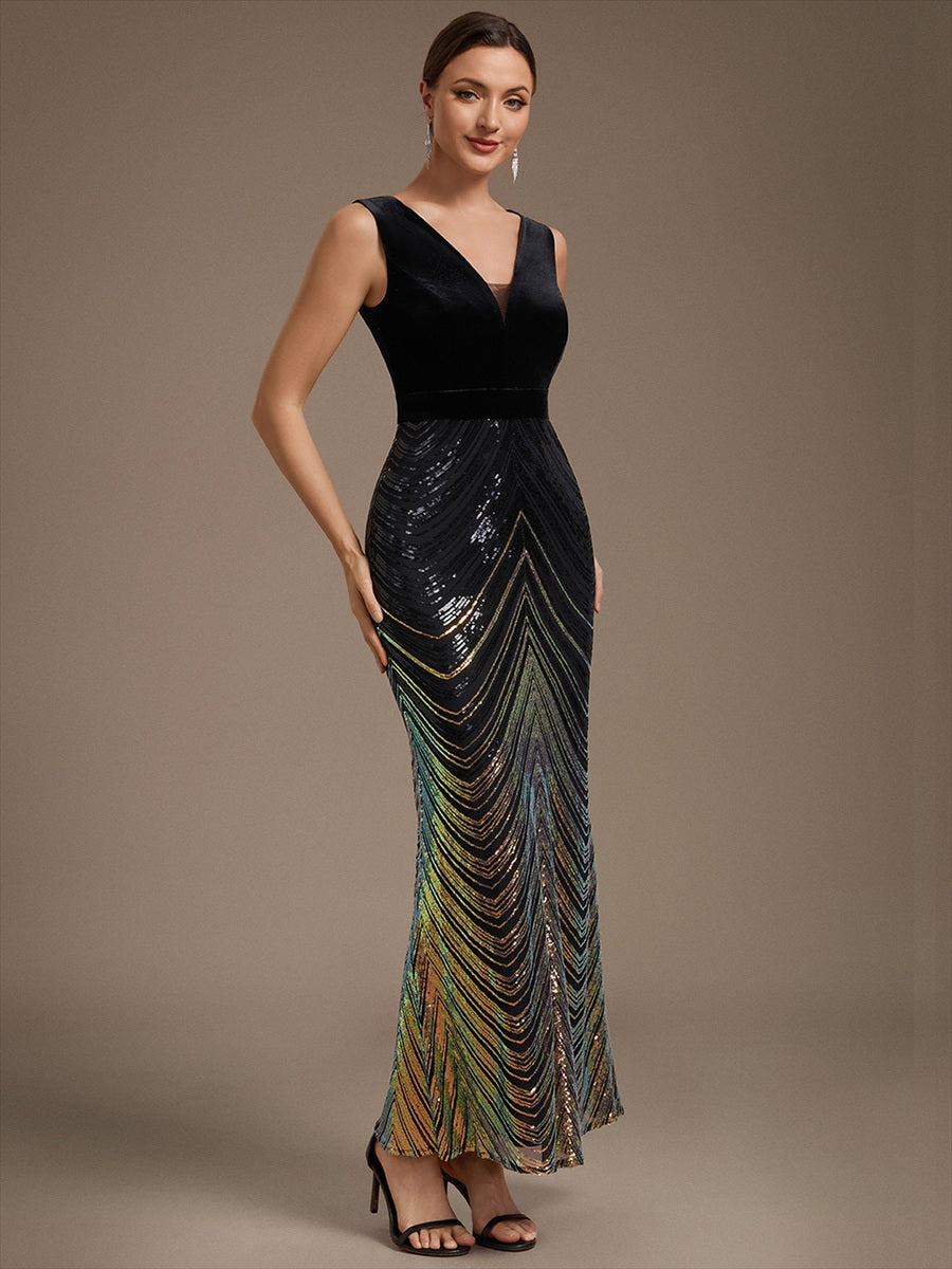 Fast Delivery Plus Size Sleeveless V-Neck Ombre Sequin Mermaid Maxi Evening Dresses - EE02788KG-R4.jpg