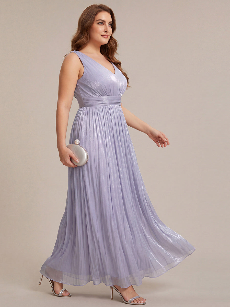 Color=Frosted Lilac | Wholesale Strapless V-Neck Gathered A-Line Floor Length Evening Dresses-Frosted Lilac 9