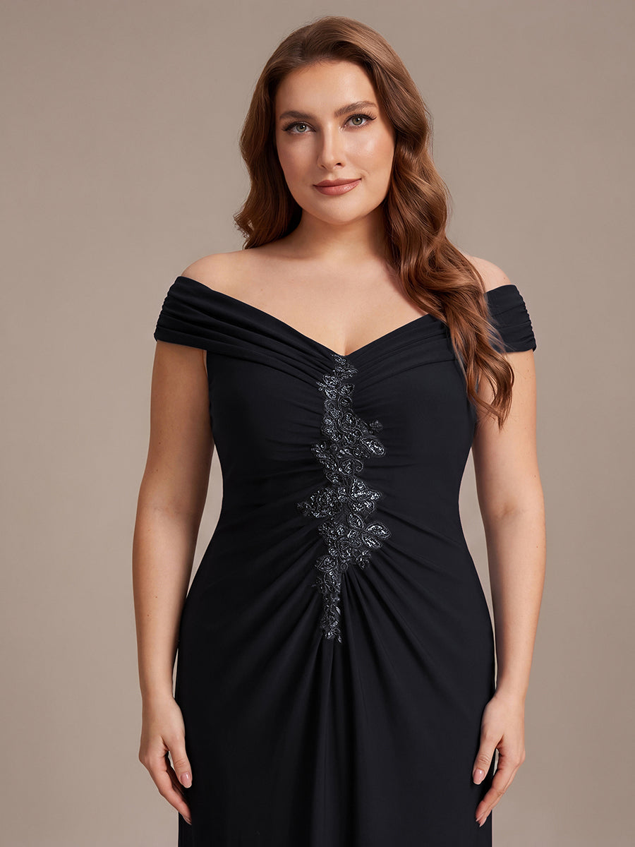 Color=Black | Industrial Use Sleeveless Multi-way V-neck High Stretch Sheath Maxi Evening Dresses-Black 8