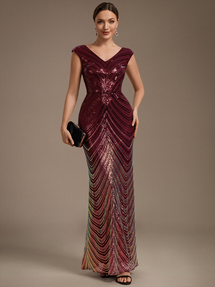One Stop Shop Plus Size Sequin Sleeveless V-Neck Mermaid Maxi Evening Dresses - EE02829BD-R.jpg