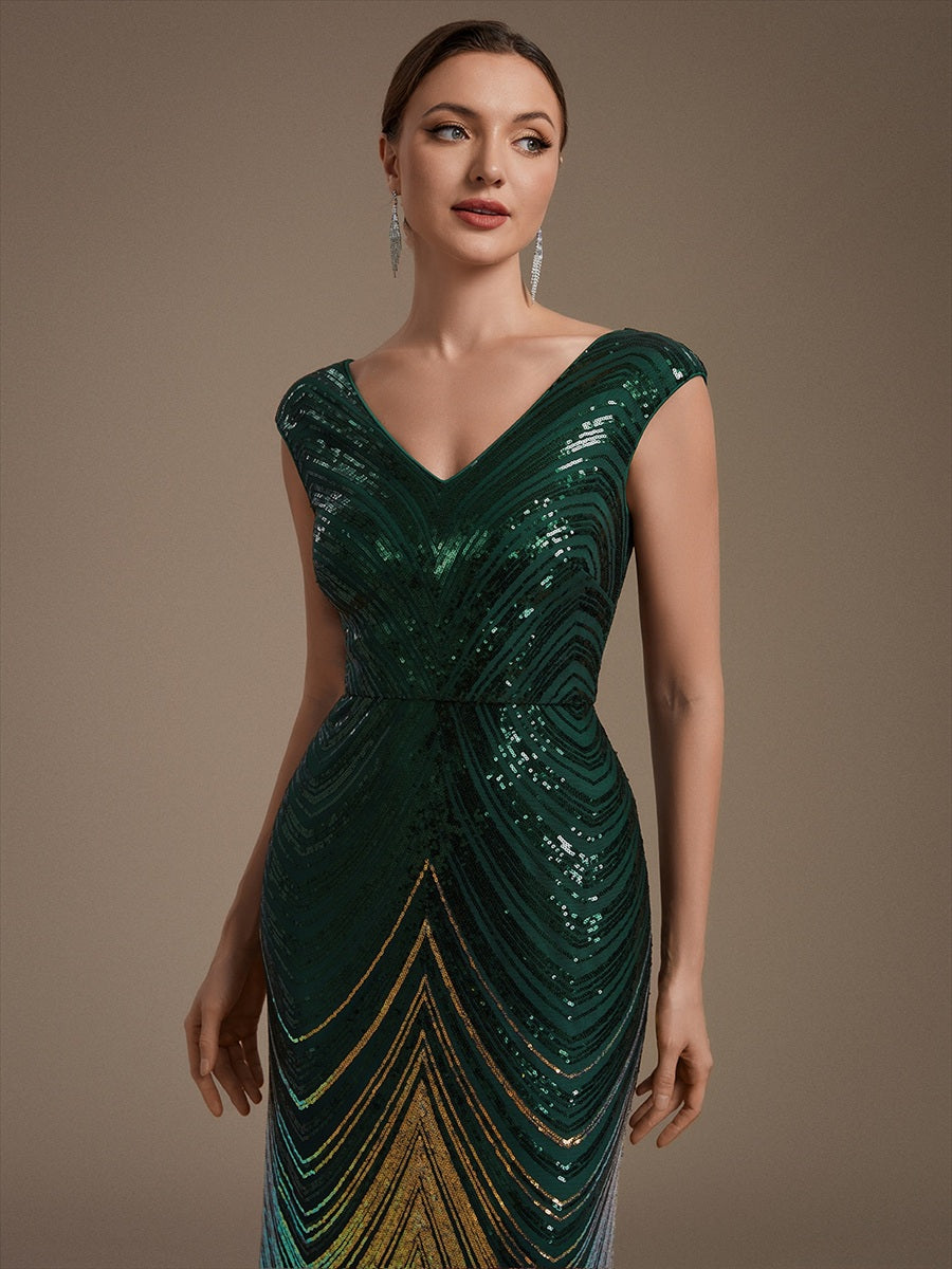 One Stop Shop Plus Size Sequin Sleeveless V-Neck Mermaid Maxi Evening Dresses - EE02829DG-R5.jpg