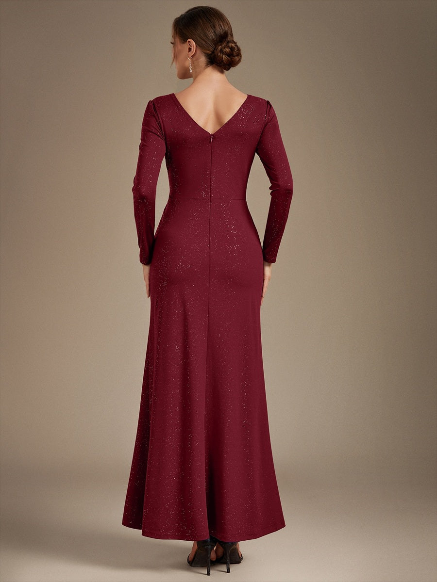 Bulk Order Plus Size Long Sleeve Jersey V-Neck Bodycon Sequined Evening Dresses - EE02857BD-R2.jpg