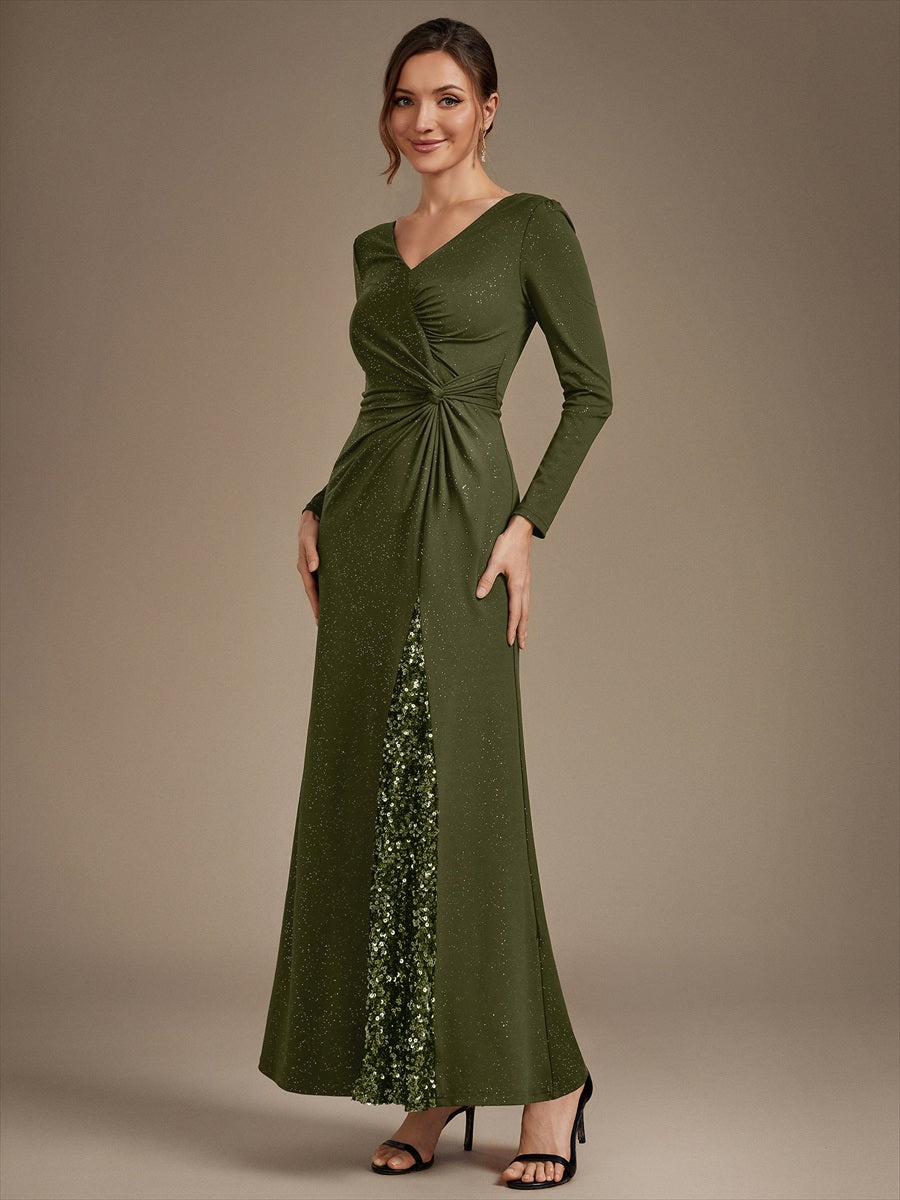 Bulk Order Plus Size Long Sleeve Jersey V-Neck Bodycon Sequined Evening Dresses - EE02857OG-R3.jpg
