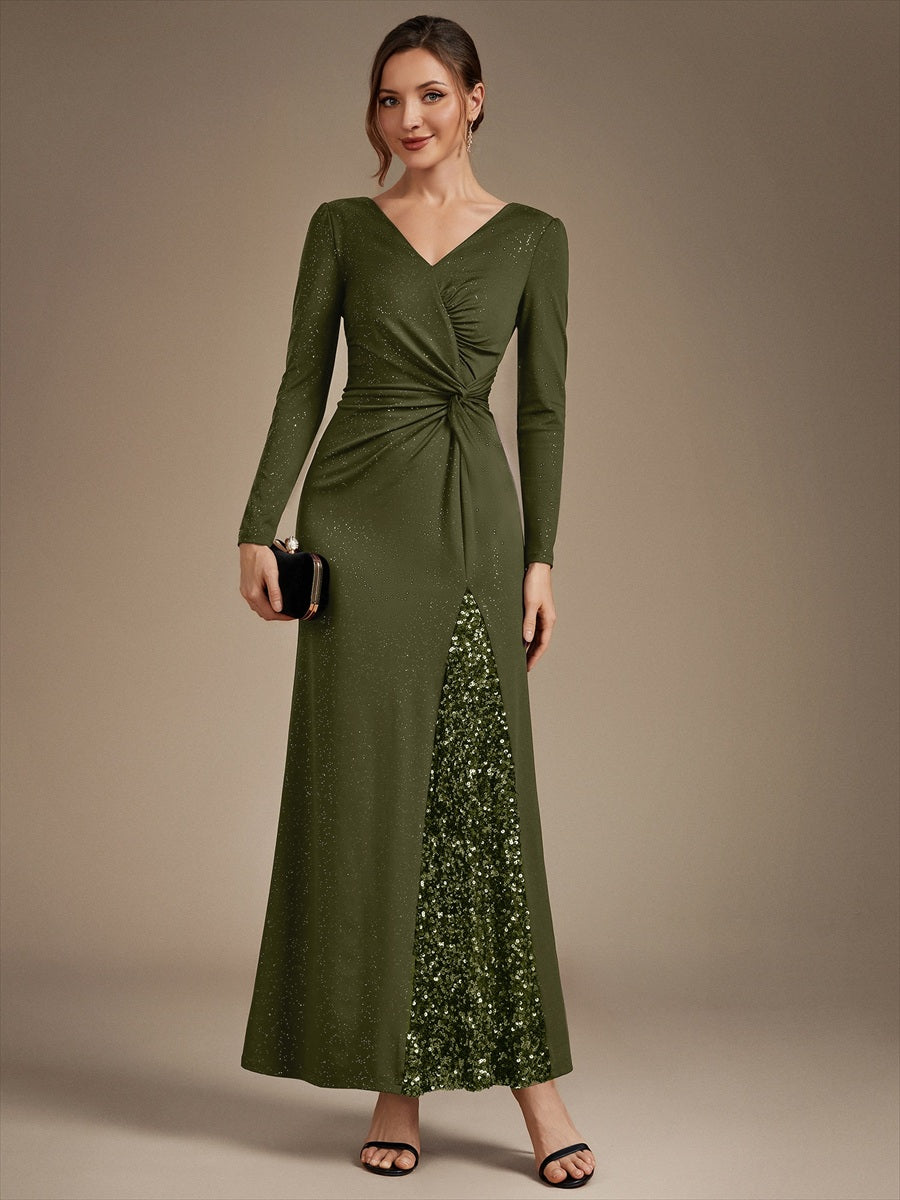 Bulk Order Plus Size Long Sleeve Jersey V-Neck Bodycon Sequined Evening Dresses - EE02857OG-R4.jpg