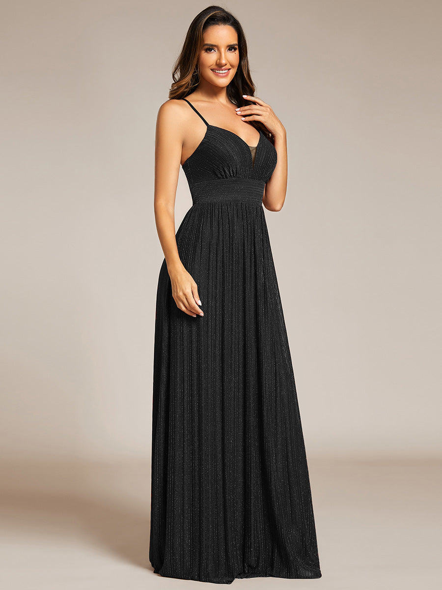 Color=Black | Sparkle Sleeveless Backless Cross Strap Wholesale Formal Evening Dress-Black 10