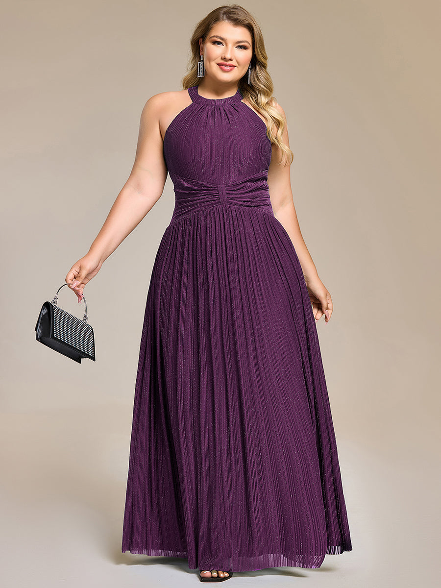 Color=Purple Wisteria | Wholesale Pricing Strapless Halter Neck High Stretch A-Line Floor Length Evening Dresses-Purple Wisteria 69