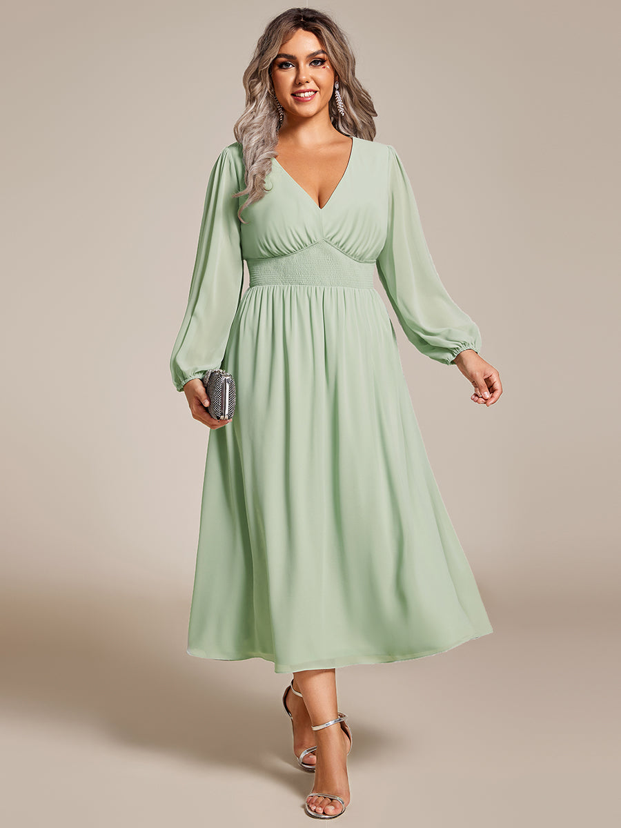 Plus Size Knee Length Chiffon Wholesale Wedding Guest Dresses With Lon Plus Size Knee Length Chiffon Wholesale Wedding Guest Dresses With Lon