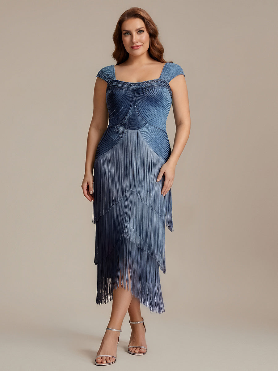 Color=Dusty Blue | Fast Delivery Sleeveless Square Neck Bodycon Tea Length Beaded Wedding Guest Dresses-Dusty Blue 30