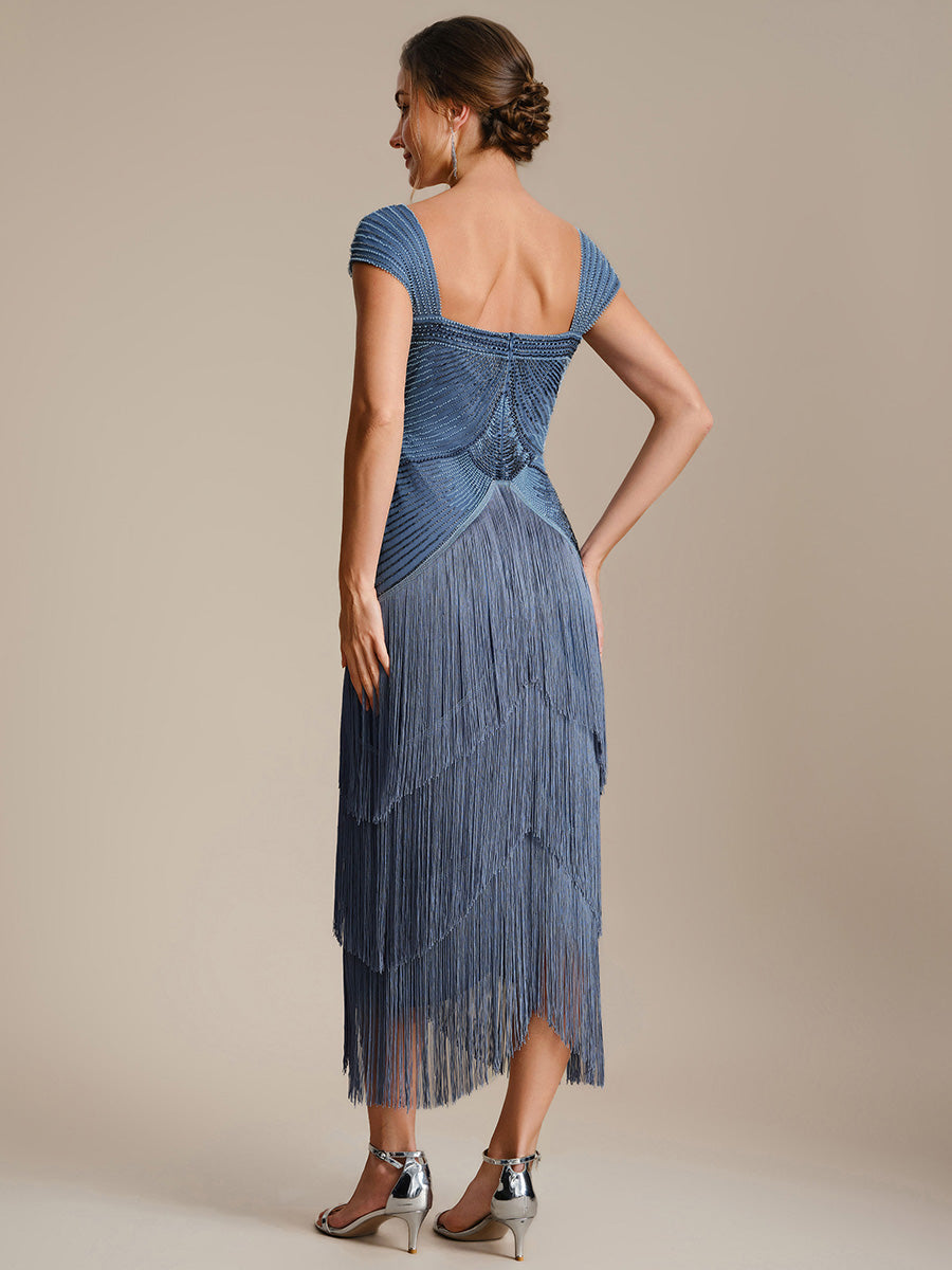 Color=Dusty Blue | Fast Delivery Sleeveless Square Neck Bodycon Tea Length Beaded Wedding Guest Dresses-Dusty Blue 22