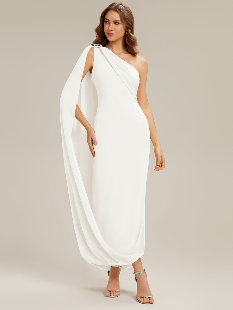 Color=White | Fast Delivery Sleeveless Asymmetrical Sheath High Stretch Maxi Wedding Guest Dresses-White 6
