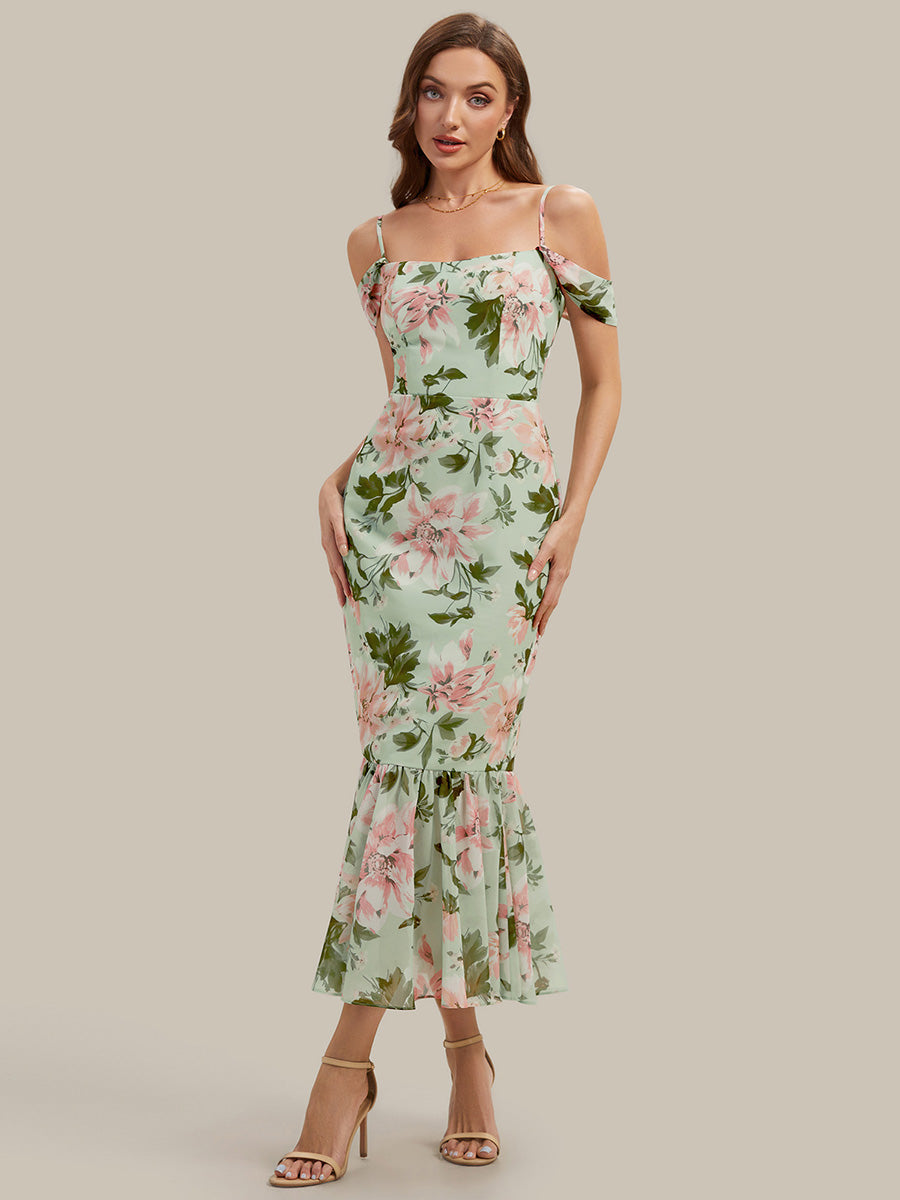 Color=Light Green Floral | Industrial Use Sleeveless Sweetheart Neck Fishtail Pleated Midi Wedding Guest Dress-Light Green Floral 10