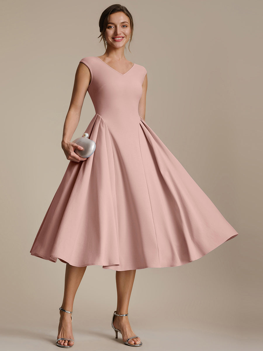 short elegant wedding guest dresses HGps8w Women's Layered Chiffon Guests Dress Summer Sleeve Knee Length Flowy Cocktail : Clothing, Shoes & Jewelry This casual style dress is perfect for everyday wear and casual gatherings Elegant Short Sleeve V-Neck Pleated