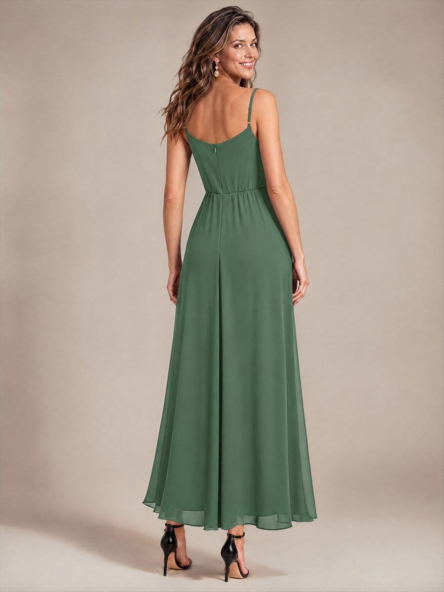 Color=Eucalyptus|B2B-Exclusive Chiffon V-Neck Wedding Guest Dresses-Eucalyptus 2
