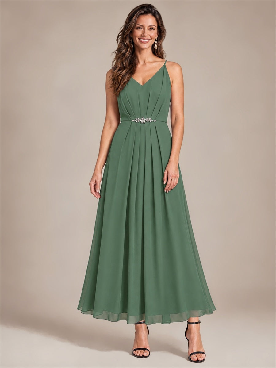 Color=Eucalyptus|B2B-Exclusive Chiffon V-Neck Wedding Guest Dresses-Eucalyptus 4