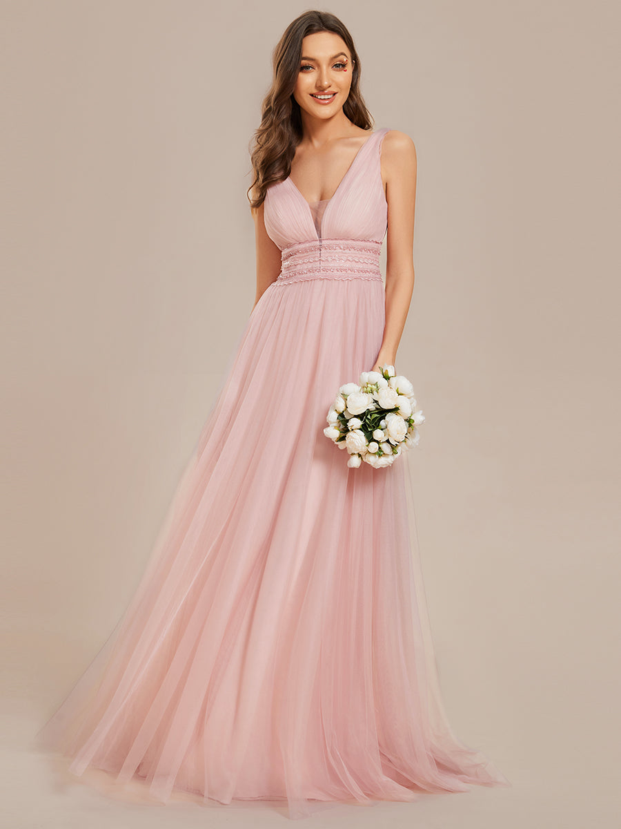 Backless A Line Sleeveless Wholesale Wedding Dresses with Deep V Neck