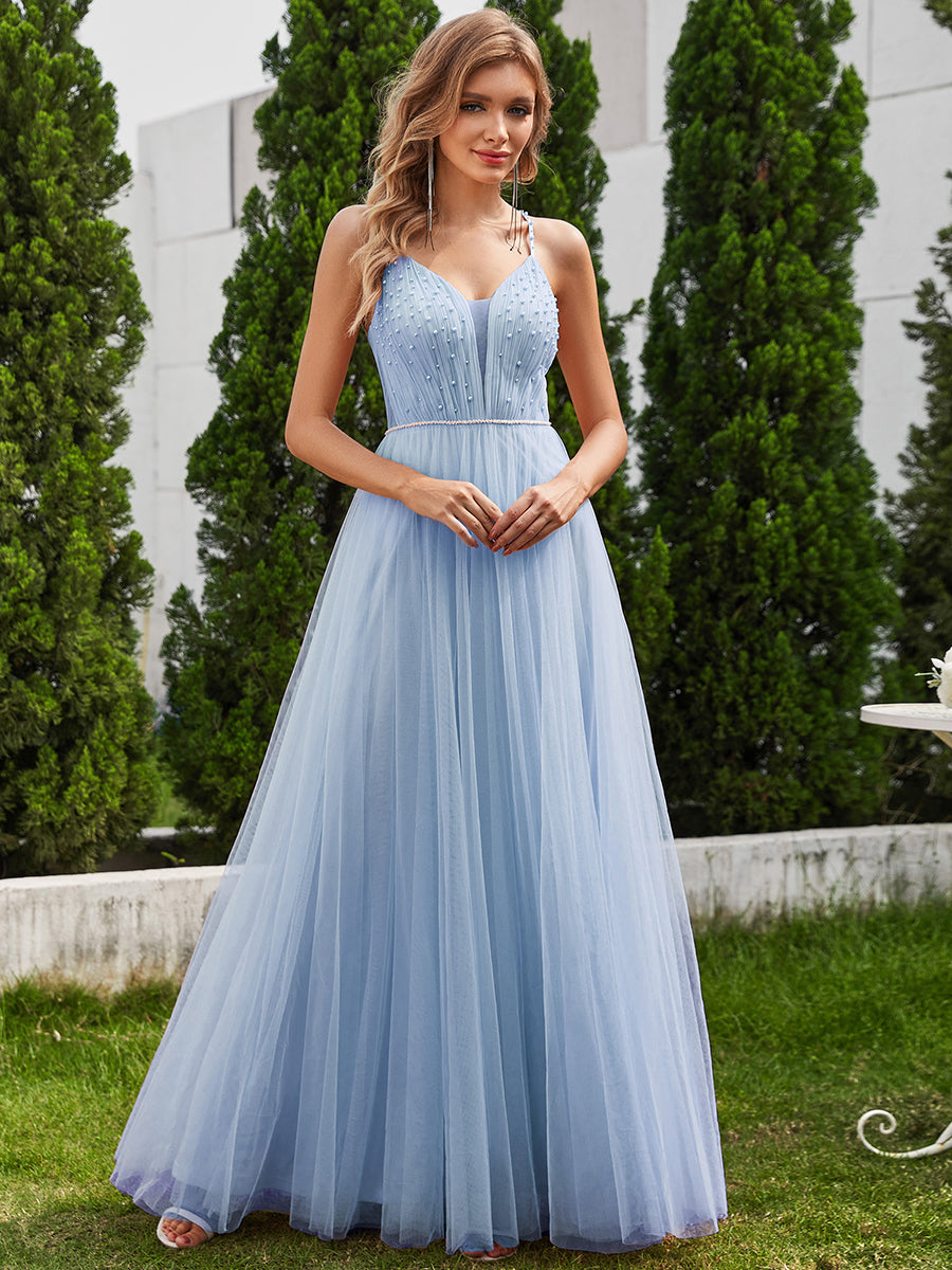 Exquisite Beaded V Neck See-through Regular fold stream Tulle Wedding Exquisite Beaded V Neck See-through Regular fold stream Tulle Wedding