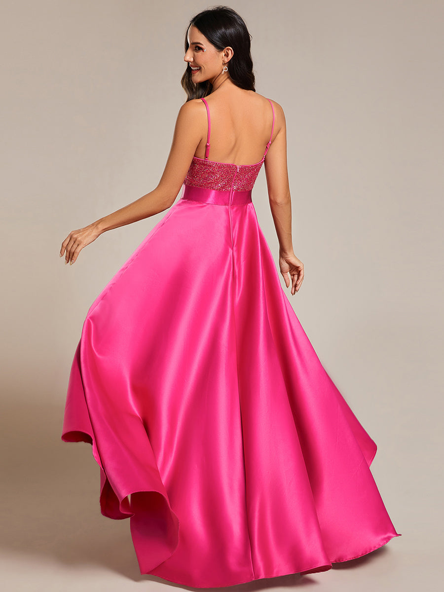 Color=Hot Pink | Sexy Backless Sparkly Prom Dresses For Women With Irregular Hem-Hot Pink 3