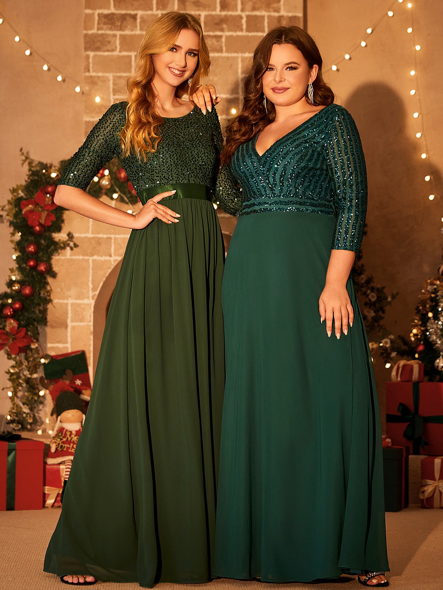Wholesale Sequin Evening Dresses Formal Party Dress Shiny 3/4 Sleeve Wholesale Sequin Evening Dresses Formal Party Dress Shiny 3/4 Sleeve