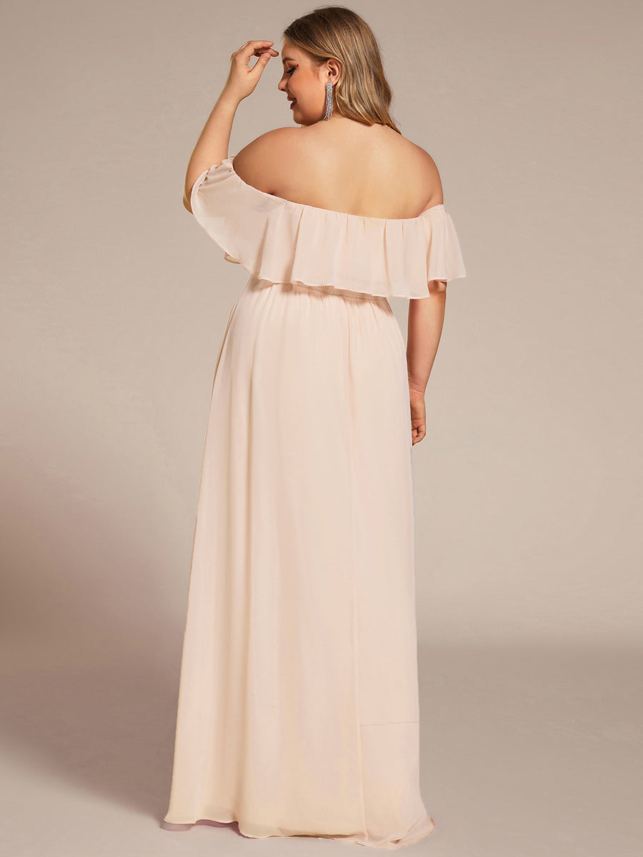 Color=Blush | womens-a-line-off-shoulder-ruffle-thigh-split-bridesmaid-dresses-es00969-2-Blush 7