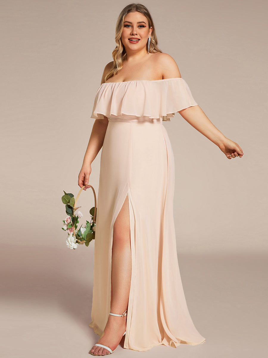 Color=Blush | womens-a-line-off-shoulder-ruffle-thigh-split-bridesmaid-dresses-es00969-2-Blush 9