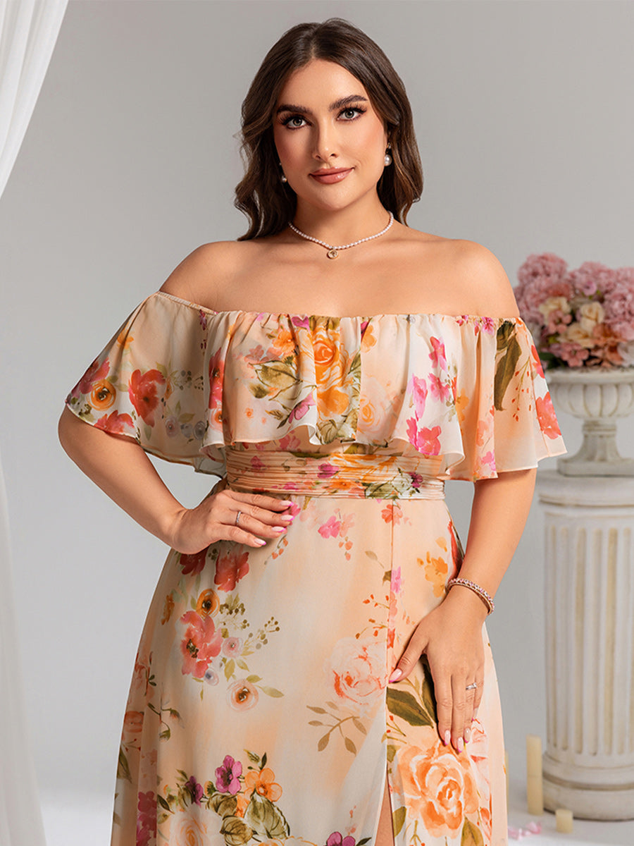 Color=Peach Fuzz | womens-a-line-off-shoulder-ruffle-thigh-split-bridesmaid-dresses-es00969-2-Peach Fuzz 99
