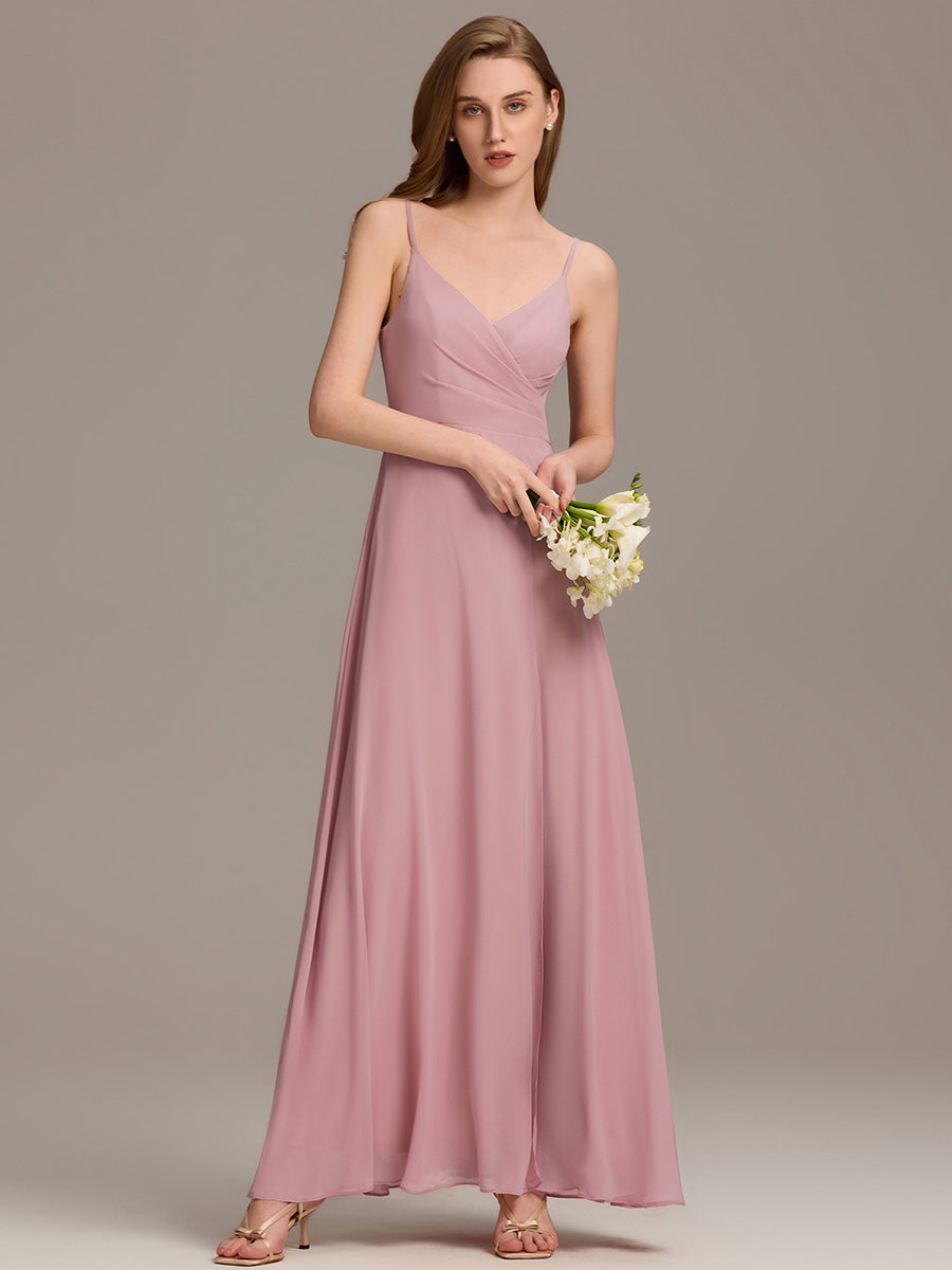 Color=Dusty Rose | Elegant Spaghetti Straps Wholesale Chiffon Bridesmaid Dresses-Dusty Rose 10