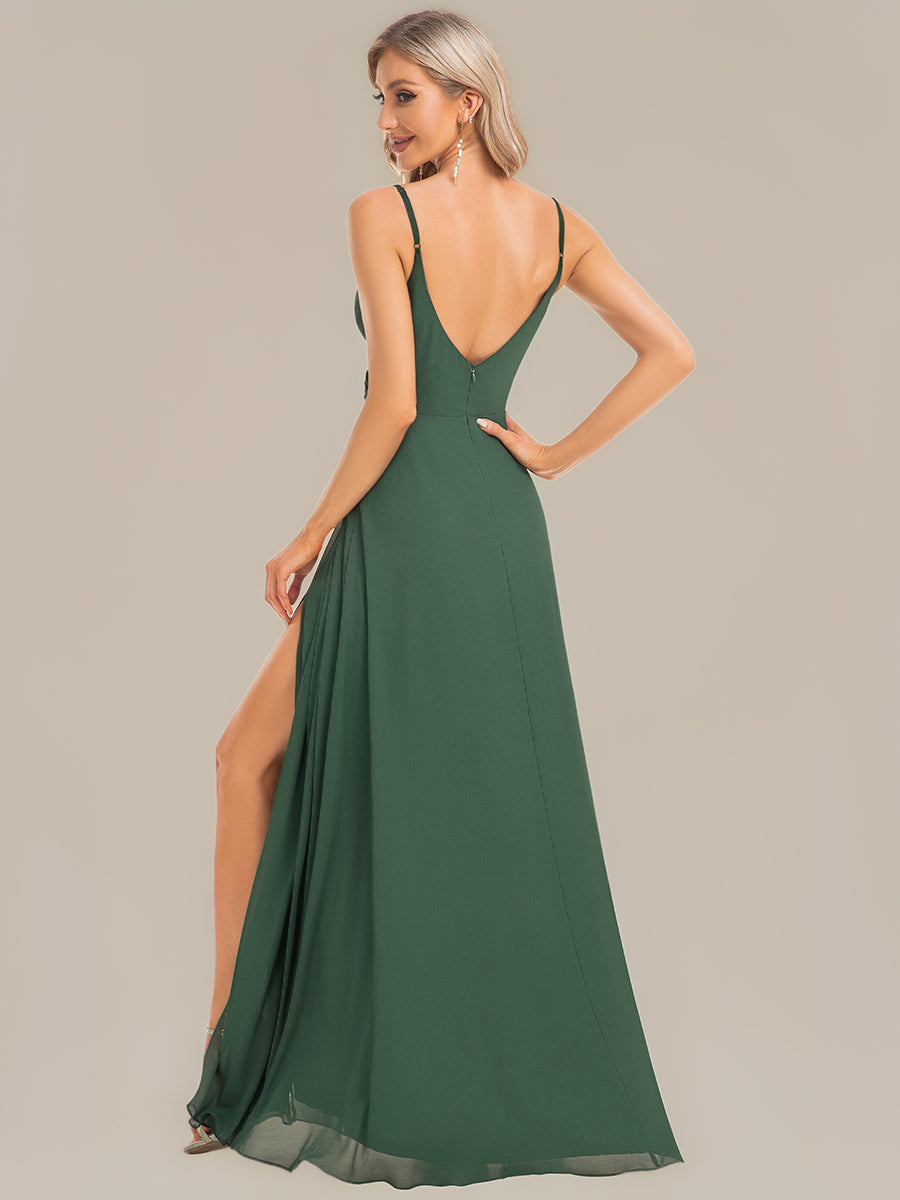 Color=Eucalyptus | Elegant Spaghetti Straps Wholesale Chiffon Bridesmaid Dresses-Eucalyptus 52