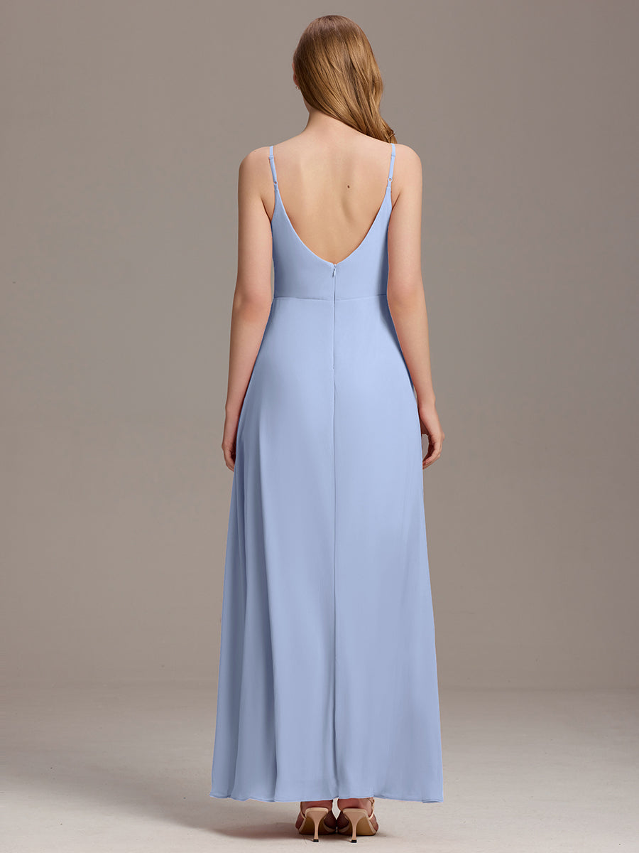 Color=Ice Blue | Elegant Spaghetti Straps Wholesale Chiffon Bridesmaid Dresses-Ice Blue 37