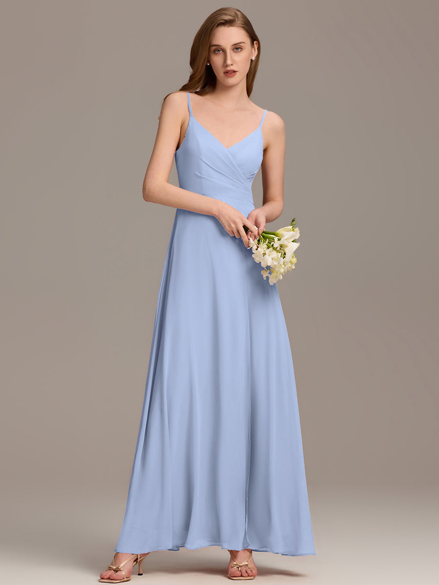 Color=Ice Blue | Elegant Spaghetti Straps Wholesale Chiffon Bridesmaid Dresses-Ice Blue 36