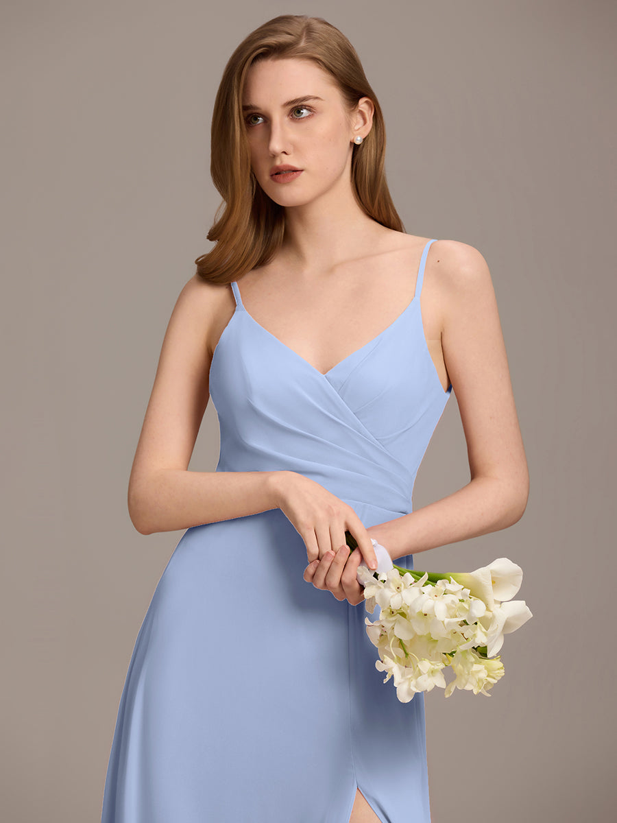 Color=Ice Blue | Elegant Spaghetti Straps Wholesale Chiffon Bridesmaid Dresses-Ice Blue 34