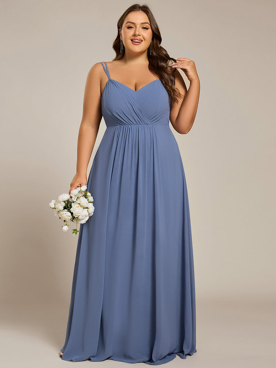Color=Dusty Blue | One Stop Shop Plus Size Sleeveless V-Neck Appliques A-Line Floor Length Bridesmaid Dresses-Dusty Blue 29
