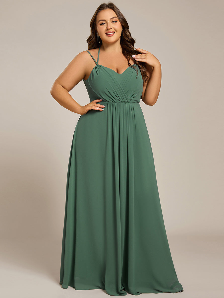 Color=Eucalyptus | One Stop Shop Plus Size Sleeveless V-Neck Appliques A-Line Floor Length Bridesmaid Dresses-Eucalyptus 36