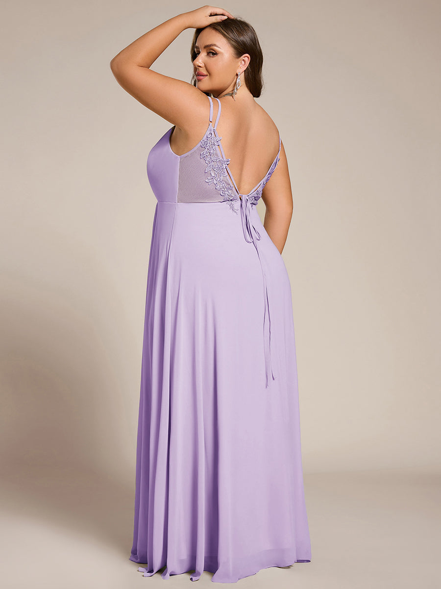 Color=Frosted Lilac | Industrial Use Sleeveless V-Neck Appliques A-Line Floor Length Bridesmaid Dresses-Frosted Lilac 8