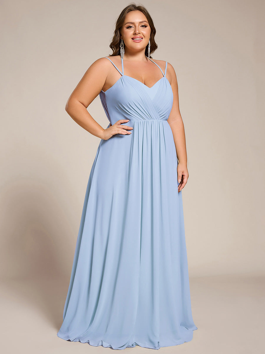 Color=Ice Blue | Volume Discounts Sleeveless V-Neck Appliques A-Line Floor Length Bridesmaid Dresses-Ice Blue 6