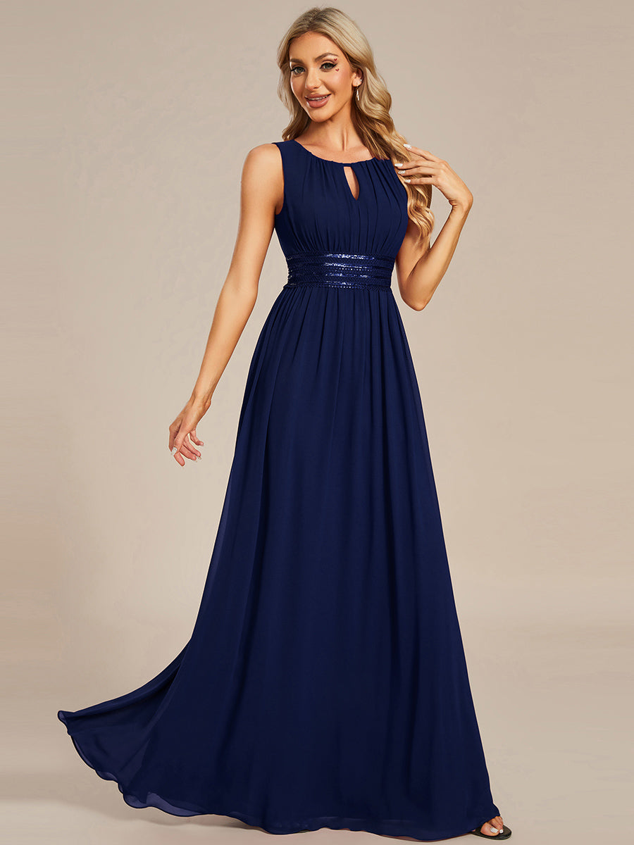 Color=Navy Blue | B2B-Exclusive Strapless Embroidered A-Line Floor Length Non-Stretch Bridesmaid Dresses-Navy Blue 40
