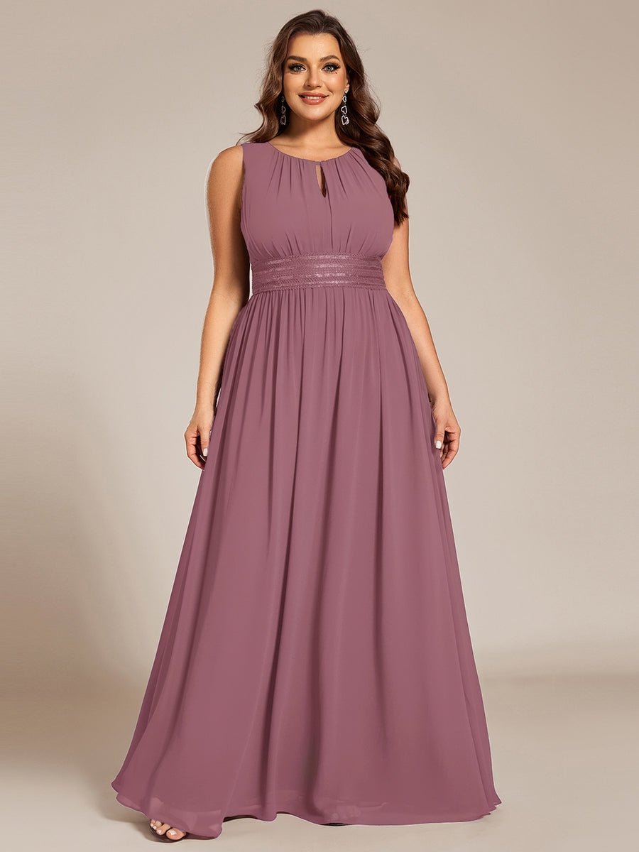 Color=Purple Orchid | Wholesale Sleeveless Embroidered Round Neck A-Line Floor Length Bridesmaid Dresses-Purple Orchid 16