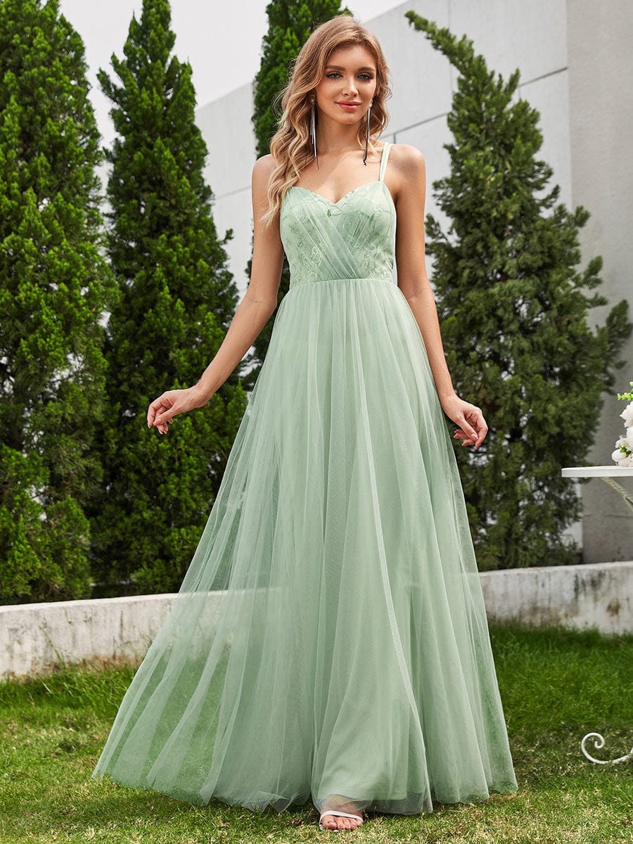 Shimmer Cross-Back Straps Wholesale Tulle Bridesmaid Dress with sleeve Shimmer Cross-Back Straps Wholesale Tulle Bridesmaid Dress with sleeve