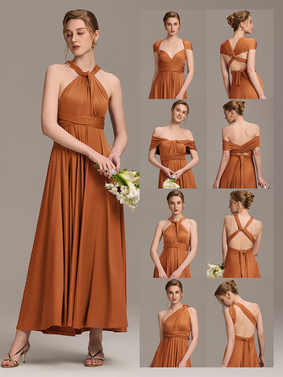 Color=Burnt Orange | Wear More Than One Garment Chiffon Bridesmaid Dresses-Burnt Orange 9