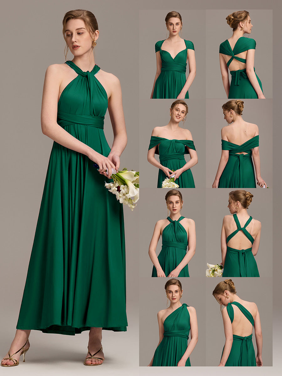 Color=Dark Green | Wear More Than One Garment Chiffon Bridesmaid Dresses-Dark Green 13