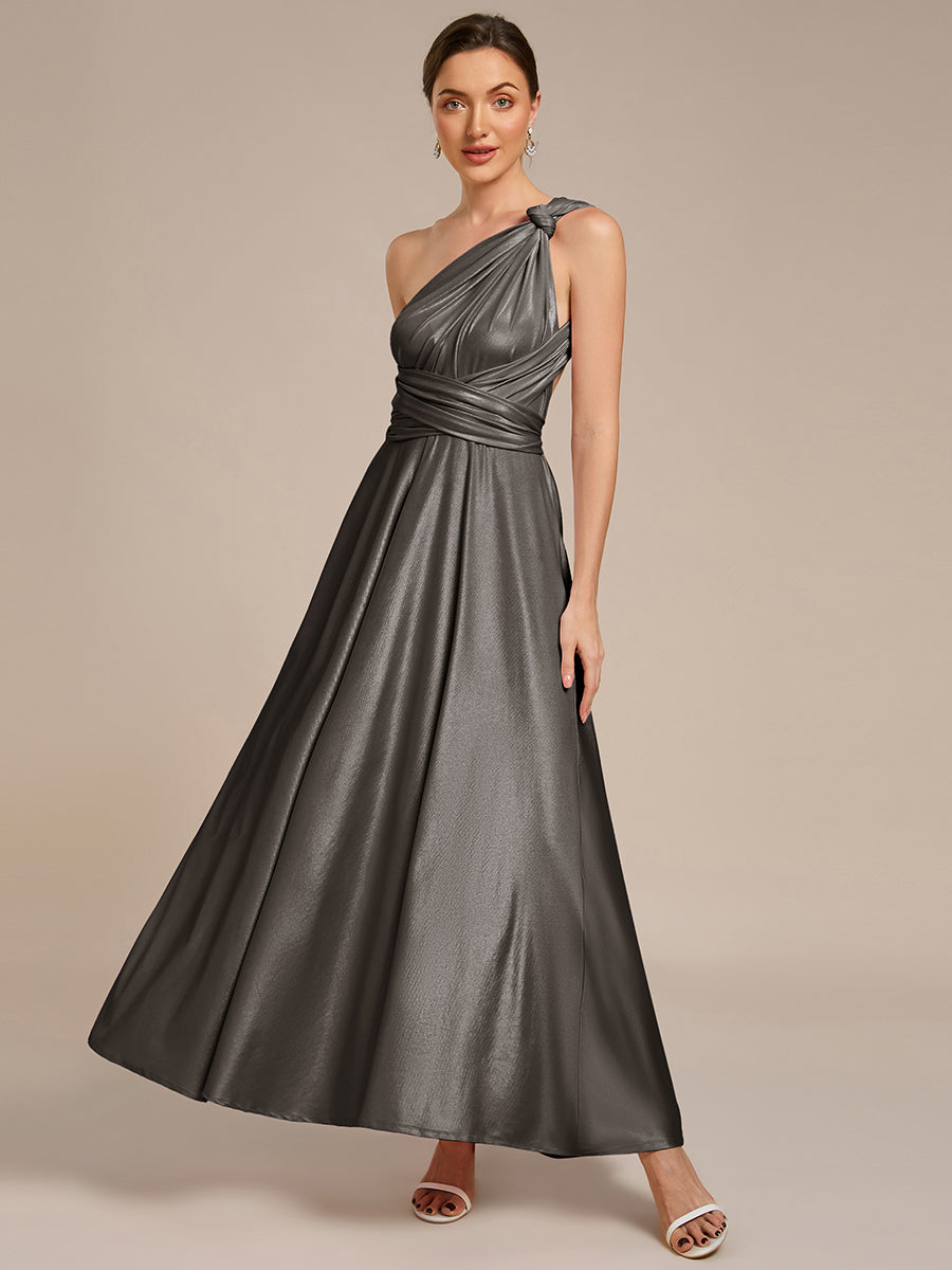 Color=metallic black | Wear More Than One Garment Chiffon Bridesmaid Dresses-metallic black 23
